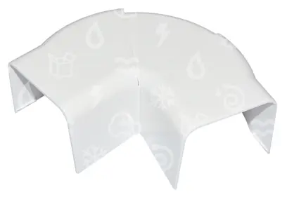 kryt ohybu 65° - 130°,   80x60 mm, sněhově bílá